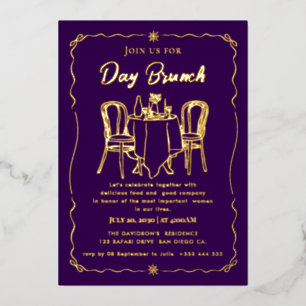 Invitation En Aluminium Brunch de la fête des Mères