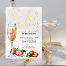 Brunch Fête des mariées champagne fraise Bubbly