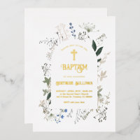 Cadre fleur sauvage Baptême