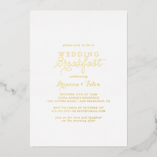 Invitation En Aluminium Call (Recto)