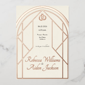 Invitation En Aluminium Carton d'invitation de mariage classique ivoire et