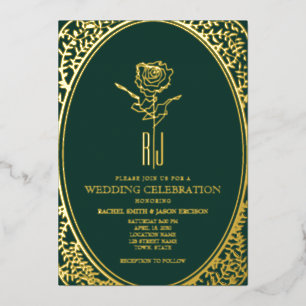 Invitation En Aluminium Carton d'invitation de mariage en feuille métalliq