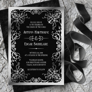 Invitation En Aluminium Carton d'invitation de mariage gothique victorien 