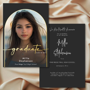 Invitation En Aluminium Carton d'invitation de remise de diplôme minimalis