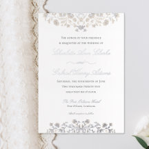 Carton d'invitation élégant floral vintage victori