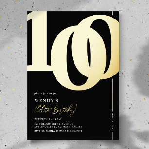 Invitation En Aluminium Carton d'invitation en aluminium pour 100e anniver