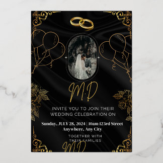 Invitation En Aluminium Carton d'invitation en feuille 5" x 7"