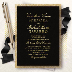 Invitation En Aluminium Carton d'invitation vintage en typographie formell