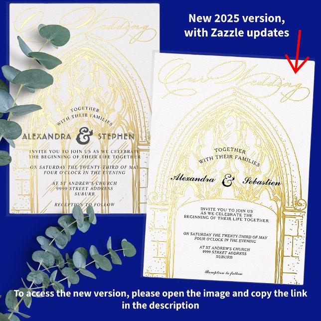 Invitation En Aluminium Célébration de la cérémonie de l'église, Mariage d (https://www.zazzle.com/z/aj3thgec?rf=238084119595482329)