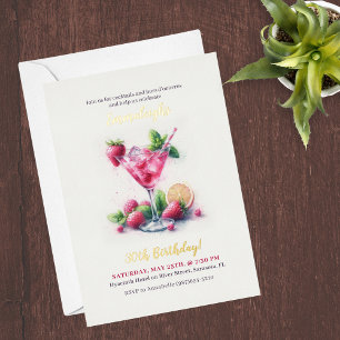 Invitation En Aluminium Célébration des 30 ans Pretty in Pink