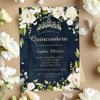Champagne à papillon de la Marine d'or Quinceanera