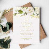 Champagne Floral Doré 50 ans et Incroyable Anniver