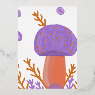 Invitation En Aluminium champignons