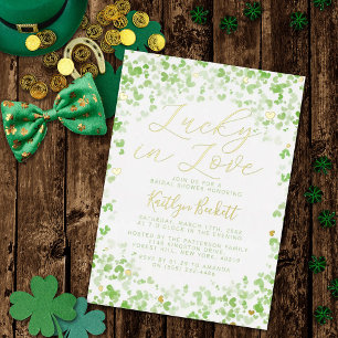 Invitation En Aluminium Chanceux en amour Fête de la Saint-Patrick Enterre