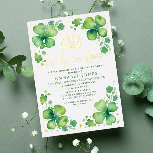 Invitation En Aluminium Chanceux en amour Mariage Saint-Patrick