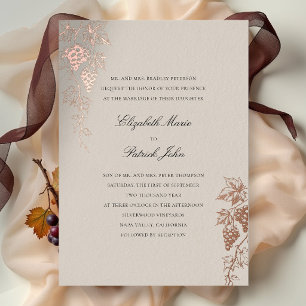 Invitation En Aluminium Château de vignoble d'automne Moderne Classique Ma