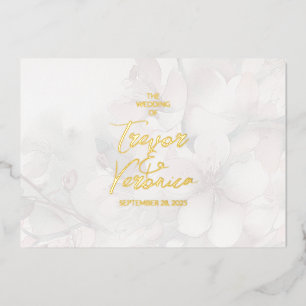 Invitation En Aluminium Cherry Blossom Mariage