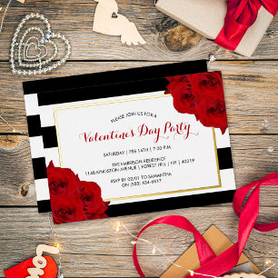 Invitation En Aluminium Chic Moderne Luxe Fête de la Saint-Valentin Réelle