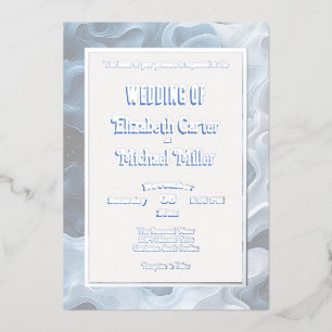 Invitation En Aluminium Chic Moderne Quirky Blue Pastels
