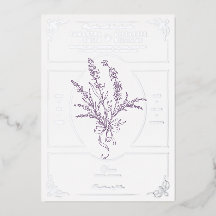 Chinoiserie Lavender Bouquet Mariage victorien