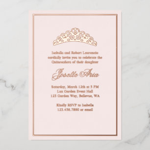 Invitation En Aluminium Classique Classique Classique Luxe Blanc Rose Quin