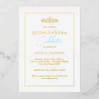 Classique Elegant Bleu Photo Quinceanera
