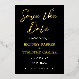 Invitation En Aluminium Code QR moderne Calligraphie photo Mariage noir