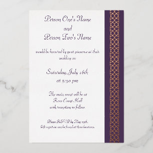Invitation En Aluminium Coeurs de tissage celtique dans l'Invitation à hui