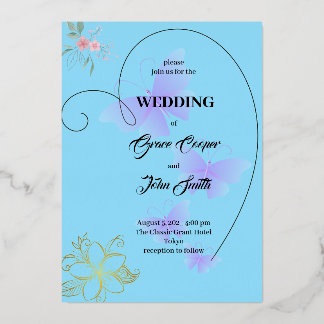 INVITATION EN ALUMINIUM CONCEPTION DOUCE AVEC BORDURE CARDIAQUE