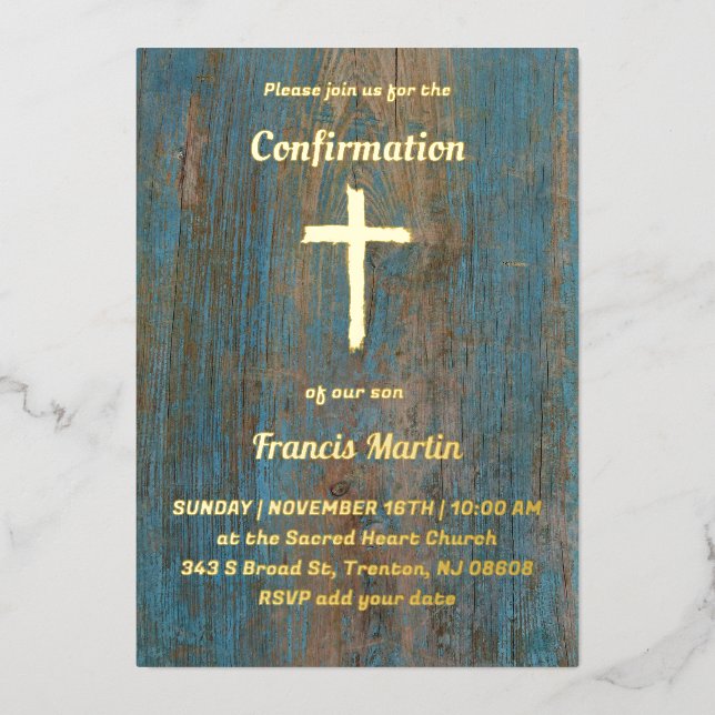 Invitation En Aluminium Confirmations (Recto)