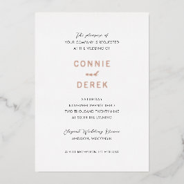 Invitation En Aluminium Connie Moderne Mariage élégant