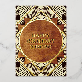 Invitation En Aluminium Cool Rustic Retro Masculine Personnalisé Anniversa