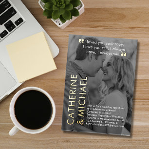 Invitation En Aluminium Couverture de magazine - photo sombre - minimalist