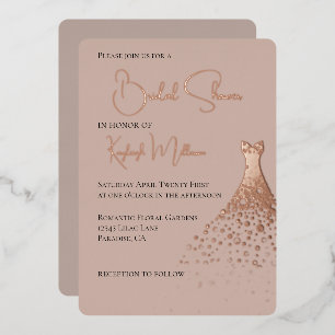 Invitation En Aluminium Crème Blush Diamonds Glam Fête des mariées