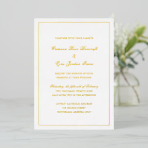 Invitation En Aluminium Crimson Mariage simple