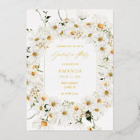 Daisy White Floral Graduation Party