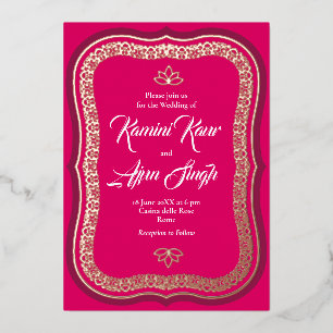 Invitation En Aluminium Décor ethnique riche