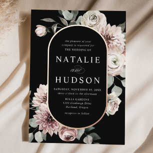 Invitation En Aluminium Delicate Winter Floral Frame Wedding