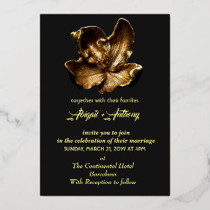 Invitation En Aluminium Design Mariage d'or