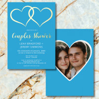 Deux Coeurs au minimum Photo Couple Bleu Français