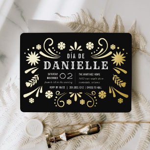 Invitation En Aluminium Día de los Muertos Thème Anniversaire