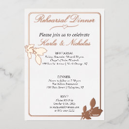 Invitation En Aluminium Dîner de répétition blanc Fleurs de tulipes