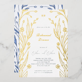 Invitation En Aluminium Dîner de répétition Bleu Buttercup