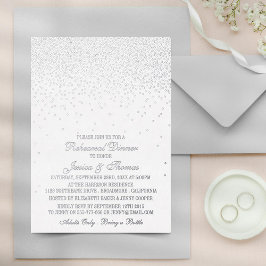 Invitation En Aluminium Dîner de répétition Mariage Glam Confetti