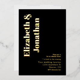 Invitation En Aluminium Dîner de répétition minimaliste de typographie