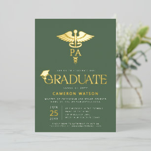 Invitation En Aluminium Diplômé Assistant Médecin Diplôme de fin d'études 