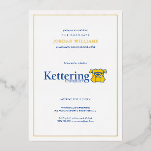 Invitation En Aluminium Diplômé de l'Université Kettering