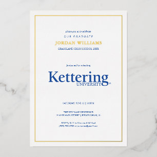 Invitation En Aluminium Diplômé de l'Université Kettering