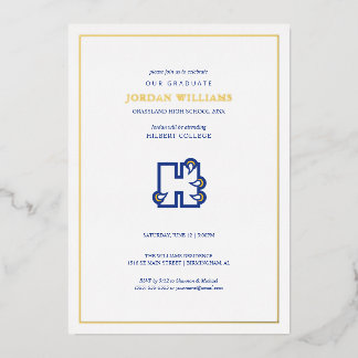 Invitation En Aluminium Diplômés de Hilbert College