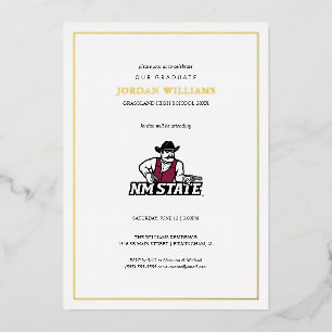 Invitation En Aluminium Diplômés de l'Université d'État du Nouveau-Mexique